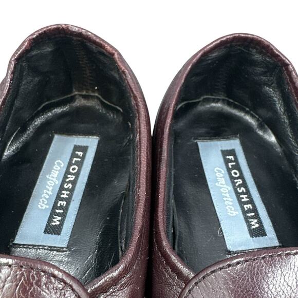 Florsheim Shoes 9 D Comfortech Riva Loafer Burgandy Leather Loafer Office Career - Picture 8 of 14